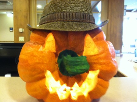 Pumpkin displayed at Landis Homes, Lititz, PA
