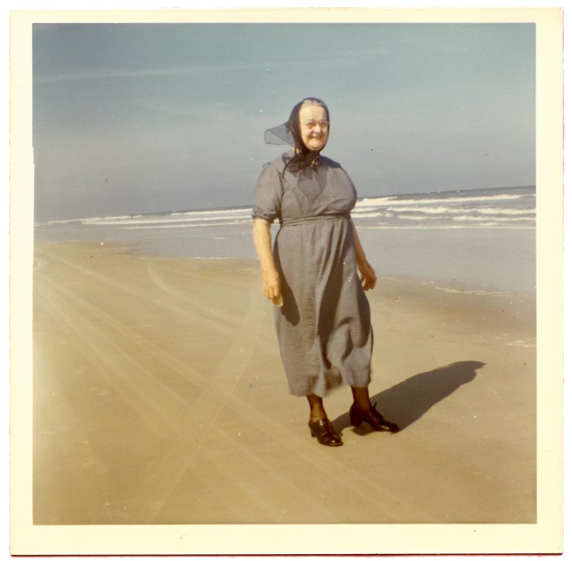 Fannie Longenecker at beach