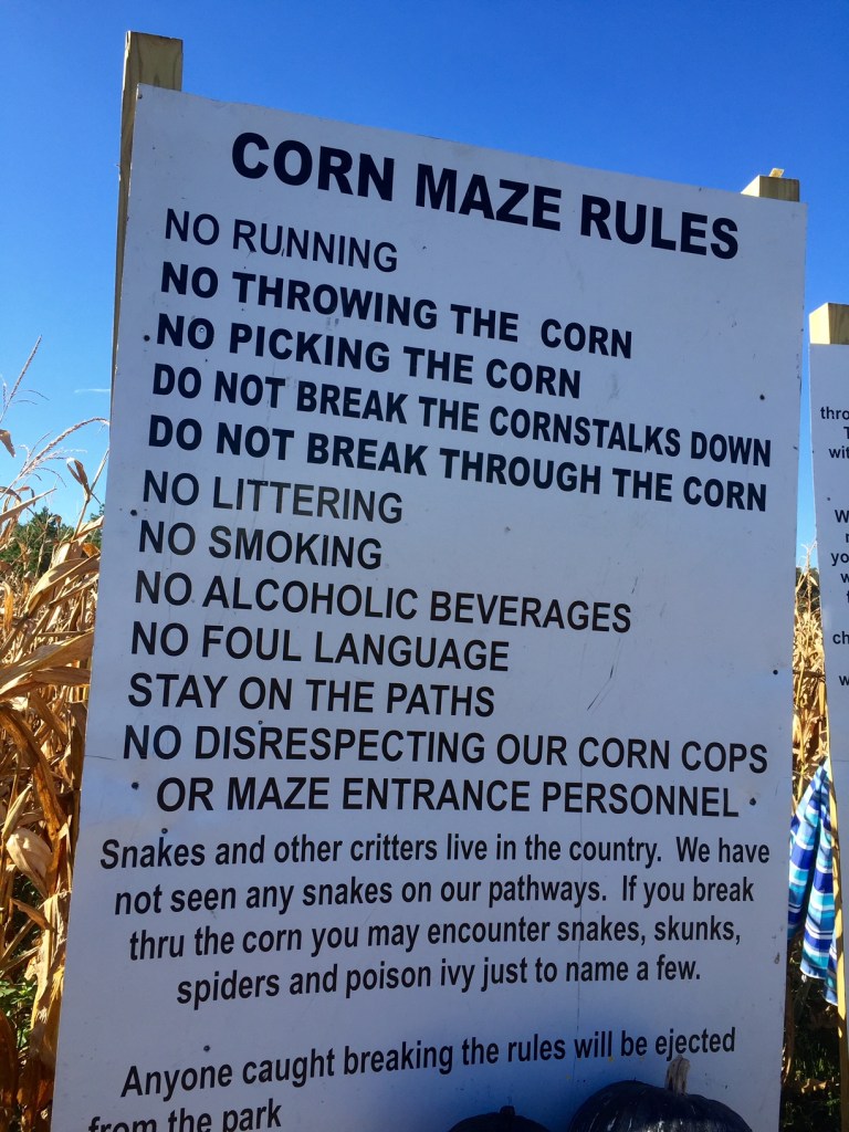 The staff were exceptionally friendly. We imagine the rules were a response to previous infractions.