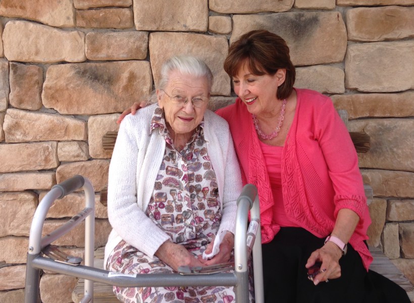 Ruthie after enjoying a birthday lunch at Oregon Dairy near Lititz, PA a few years ago