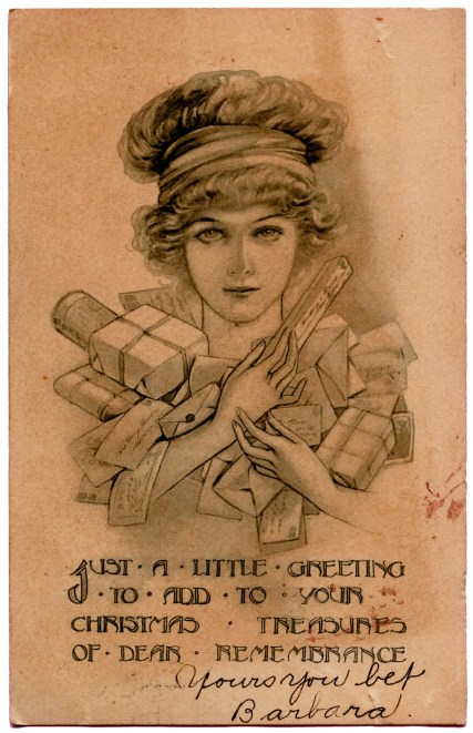 postcardladydrawing1911